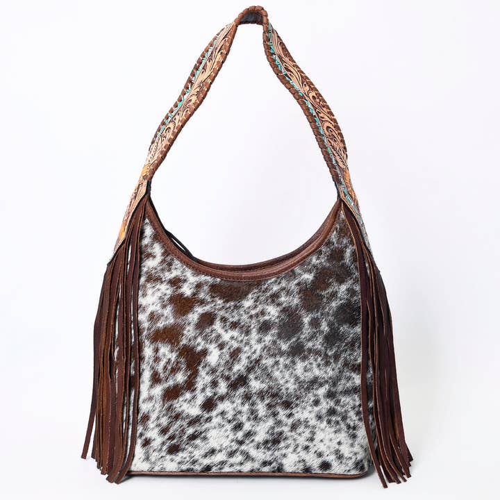 LS Western - Wholesale Shoulder bag – women's - LC-ADBG803 Annie Western Hobo Bag Hair-On Cowhide & Tooled Leather Shoulder Purse8