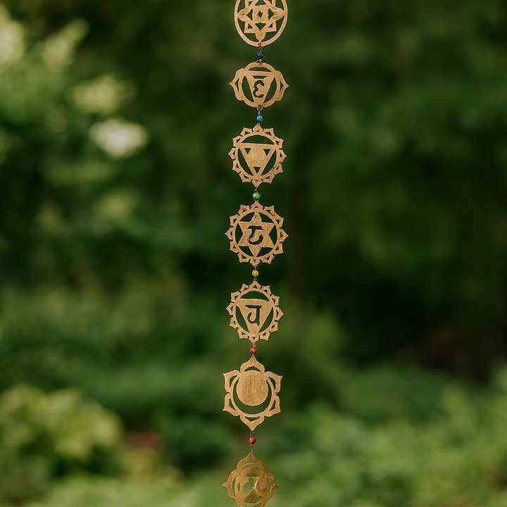 Matr Boomie Fair Trade - Wholesale Wind chime - Viaan Seven Chakras Bell Wind Chime Garland-Fair Trade Home1