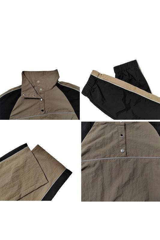 Fashion Combination – wholesale Tracksuit – Women′s – two tone tracksuit set4