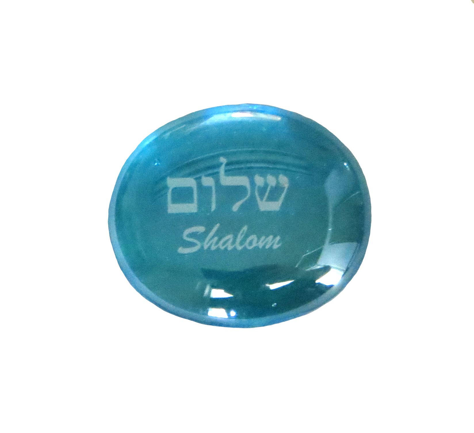 Lifeforce Glass, Inc. - Wholesale Keepsake Coin/Token - Judaica Assortment of Glass Stones with Display, 100 Pieces7