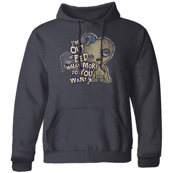 Out Bed - 7.8 oz Fleece Hoodie for wholesale by Jester Clothing Company