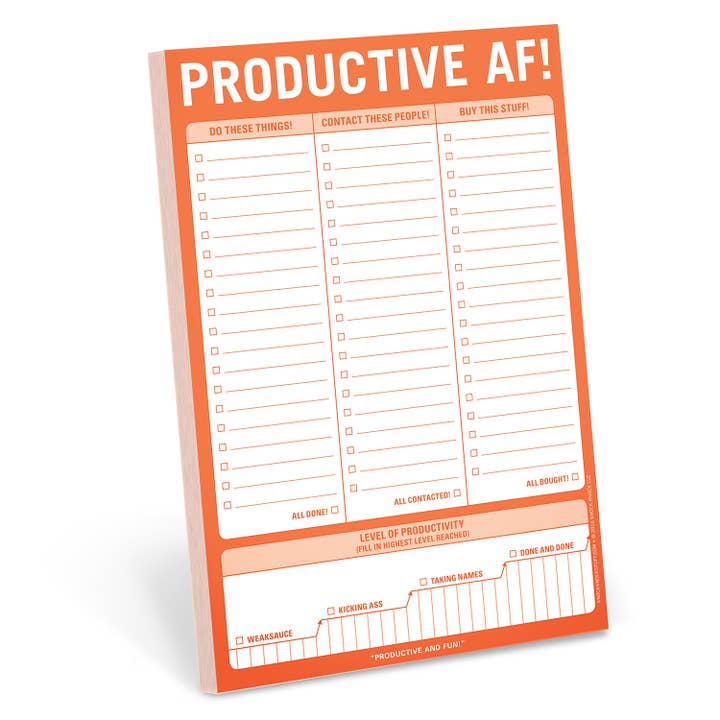 Productive AF! Pad for wholesale by Knock Knock