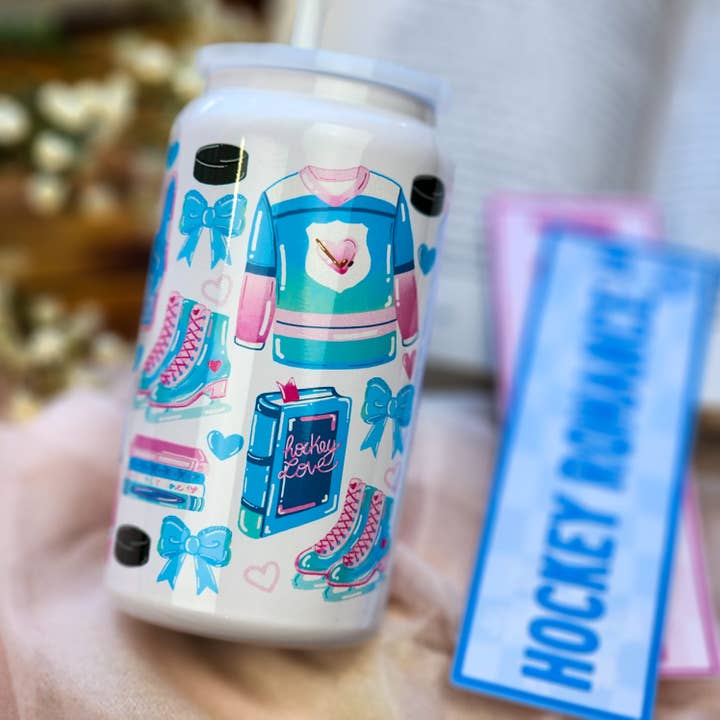 Hockey Romance - Bookish 16 Ounce Stainless Steel Can Cup for wholesale by Be Kind Booktique