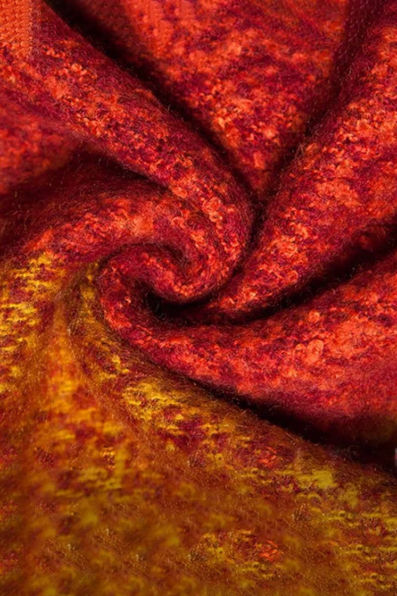 ASSORTED Multi Plaid Color Block Faux Cashmere Poncho for wholesale on Faire6