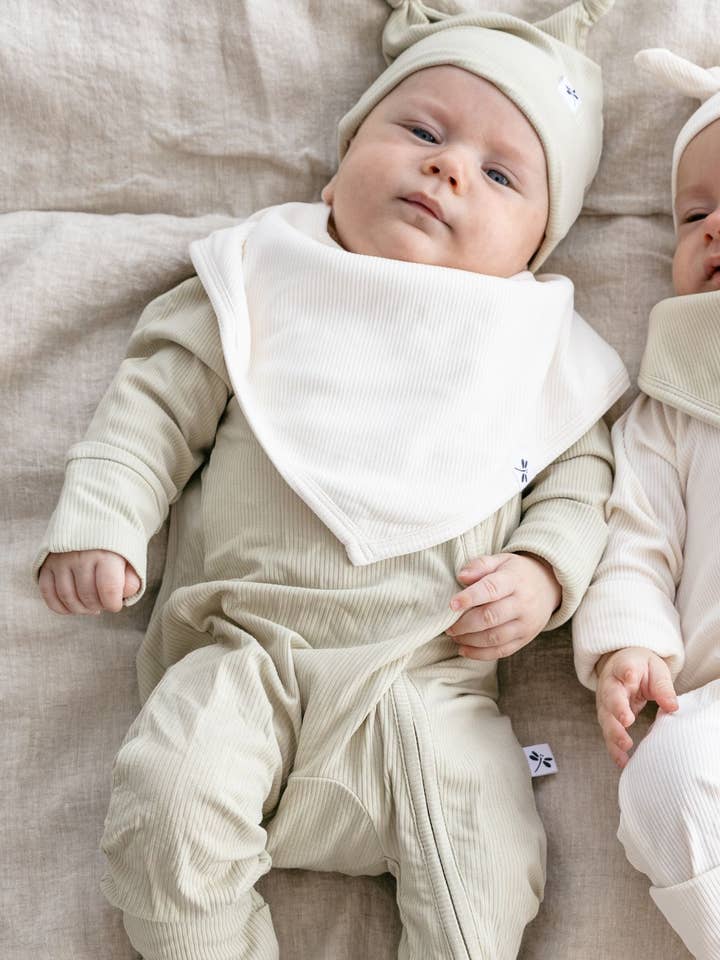 Babetes de Bambu Creme por atacado de Lilulila