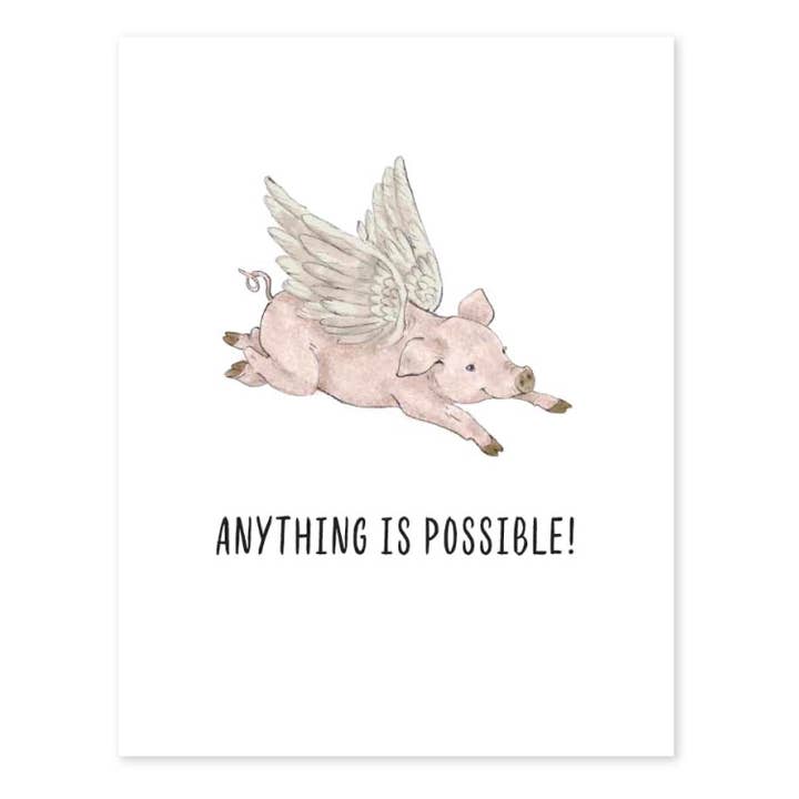 ANYTHING IS POSSIBLE GREETING CARD for wholesale by Donovan Designs