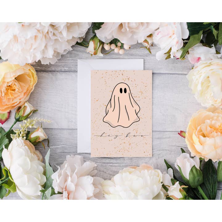 Hey, Boo || Biglietto di auguri per la vendita all'ingrosso da parte di Devine Design Co