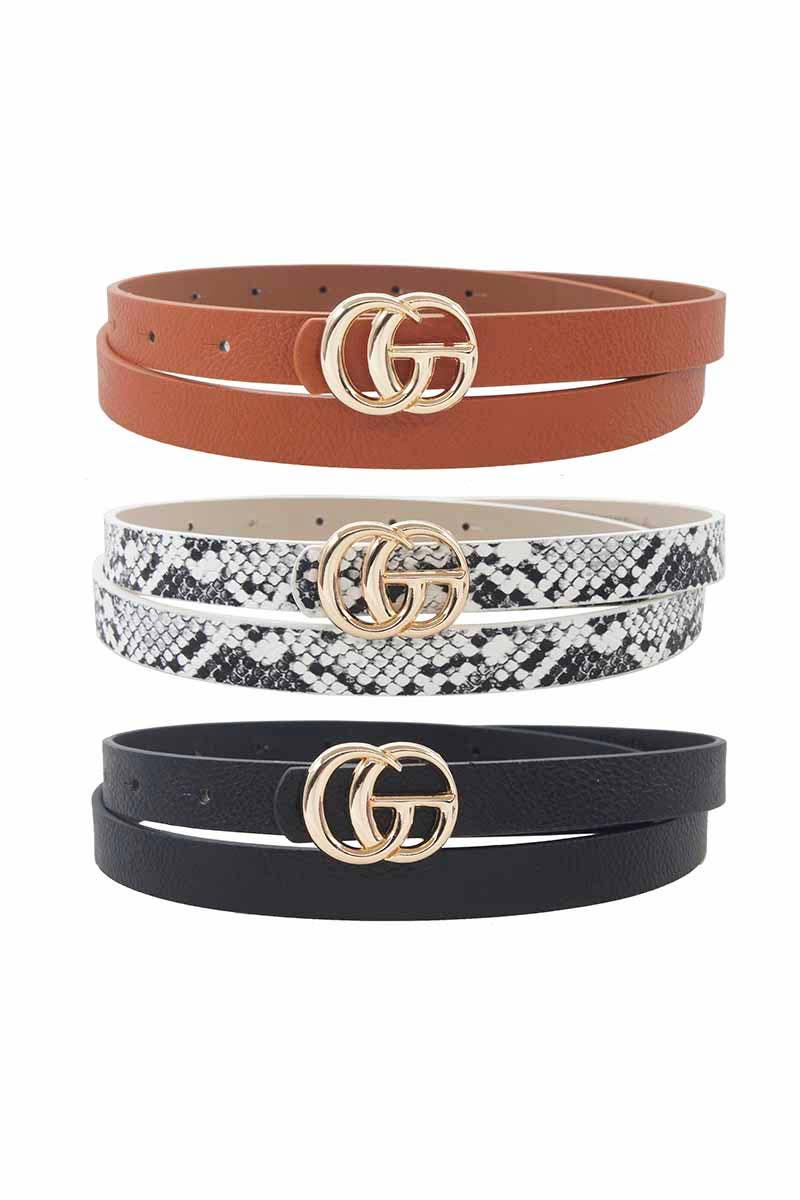 JOIA ACCESSORIES – wholesale Belt – Women's – LUX SNAKE MIX TRIO GO BUCKLE BELT, 3IW 178020