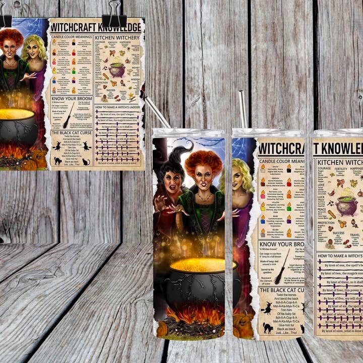 GOBELET WITCHCRAFT KNOWLEDGE pour la vente par Bull Riders Mama & Co. Tumblers