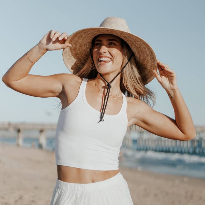 Mexican Palm Lifeguard Sun Hat - Style Marlin for wholesale by American Hat Makers