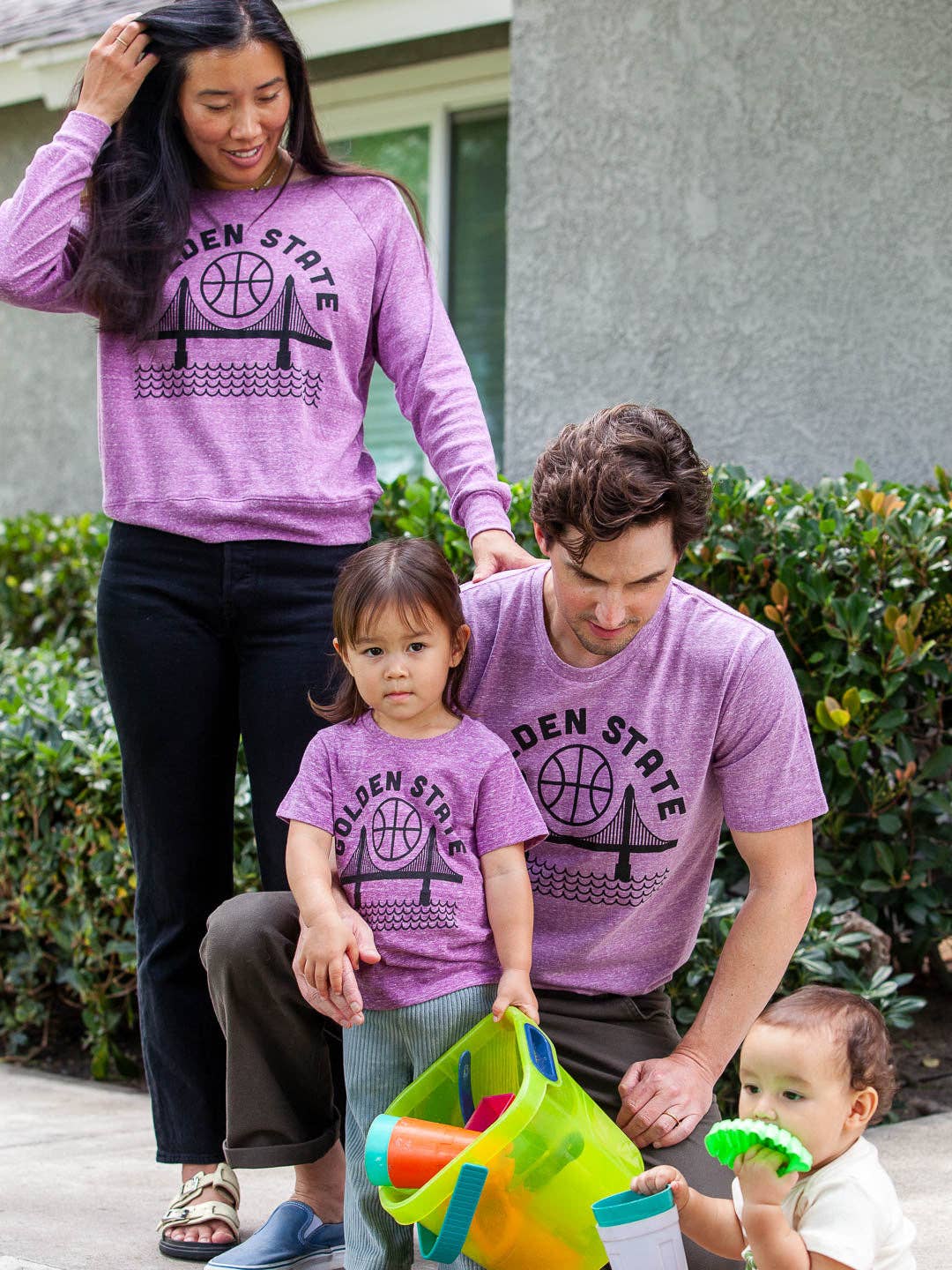 Culk – Engroshandel T-shirt med print - Unisex – Golden State T-shirt i tre-farvet lilla2