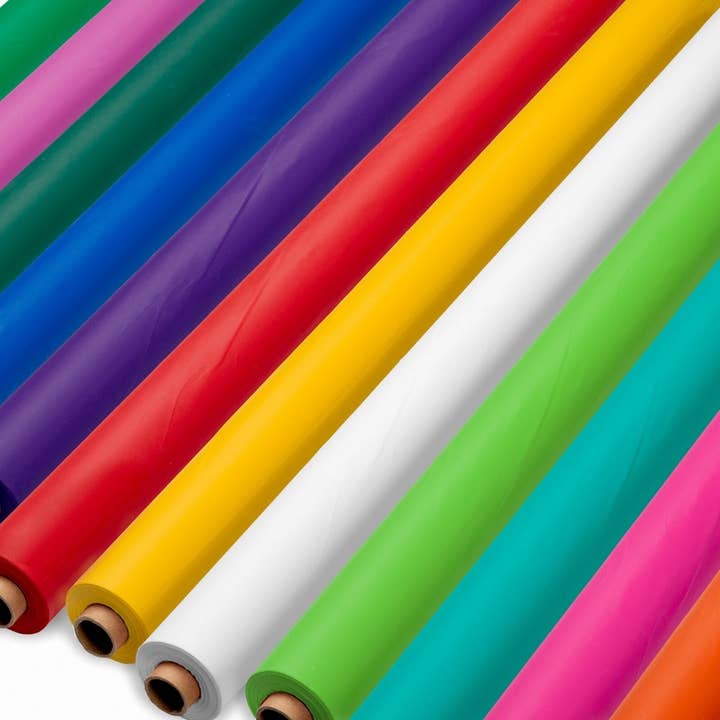 40 In. x 100 Ft. White Plastic Table Roll for wholesale on Faire4