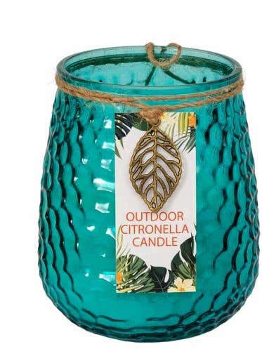 Hobnail Glass Citronella Candle 12.9 oz for wholesale by Living Concepts