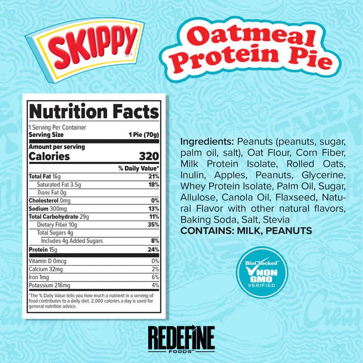Campus Protein - Wholesale Snack Bar - Redefine x Skippy® Oatmeal Protein Pie