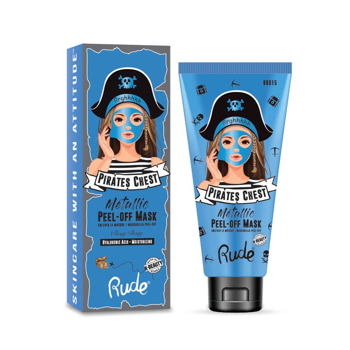 Rude Cosmetics – wholesale Skincare face mask – Pirate's Chest Peel-Off Mask (Moisturizing) Display, 12pcs