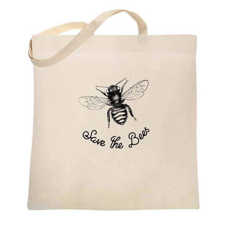 Sac fourre-tout rétro Save the Bees pour la vente par Pop Threads