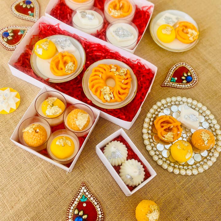 Kourage & co - Wholesale Novelty Candle - Ladoo & Peda Diya Candle7
