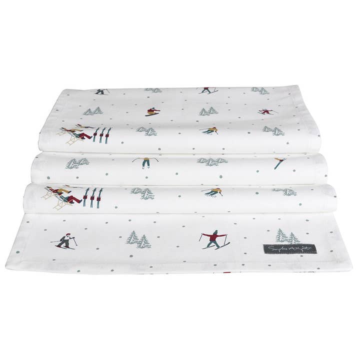 Skiing Table Runner for wholesale by Sophie Allport