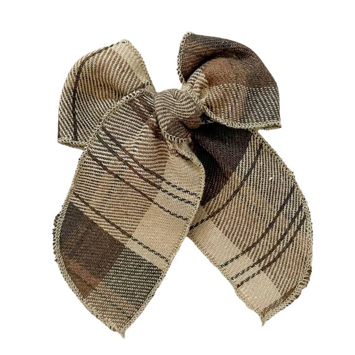 nœud de table à carreaux marron pour la vente par Mai & I