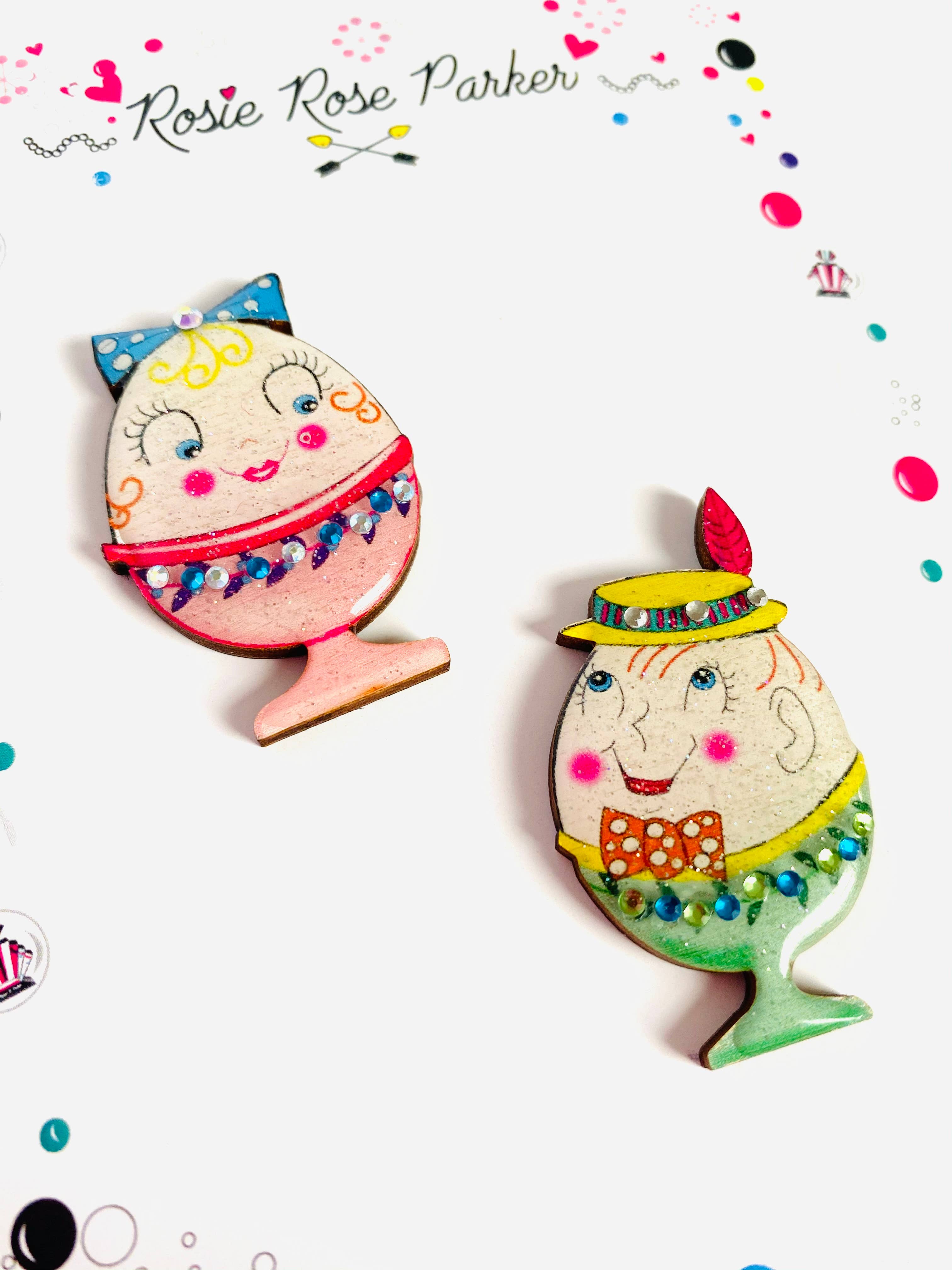Rosie Rose Parker - Wholesale Broche - Broches met paaseieren, retro broche, eigenzinnig cadeau9