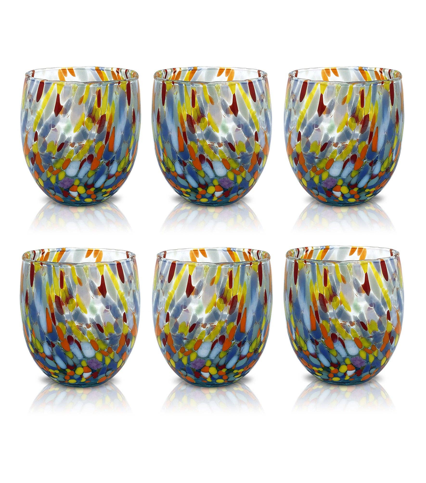 Mazzega Art & Design - Vente Verre/tasse - 6 verres en verre « Les couleurs de Murano ». ACQUA-CLASSIQUE7