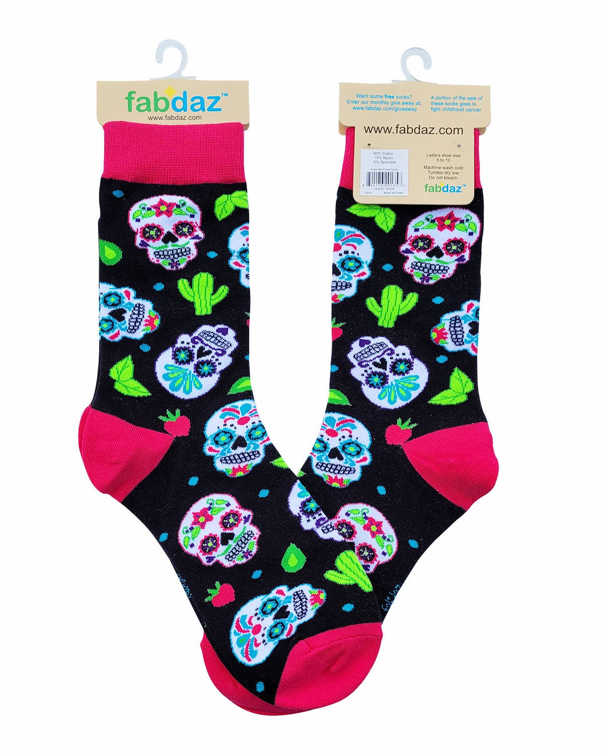 Fabdaz - Wholesale Socks - Women's - Sugar Skull Women's Crew Socks3