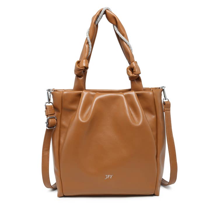 MCX6758-JFY Pleated Top Handle Zip Closure Tote Handbag for wholesale by Papaya Fashion Ltd