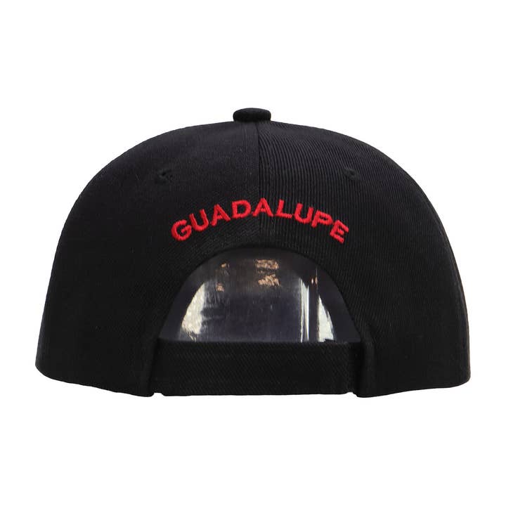 BLACK Guadalupe Velcro Back Acrylic Baseball Cap for wholesale on Faire3