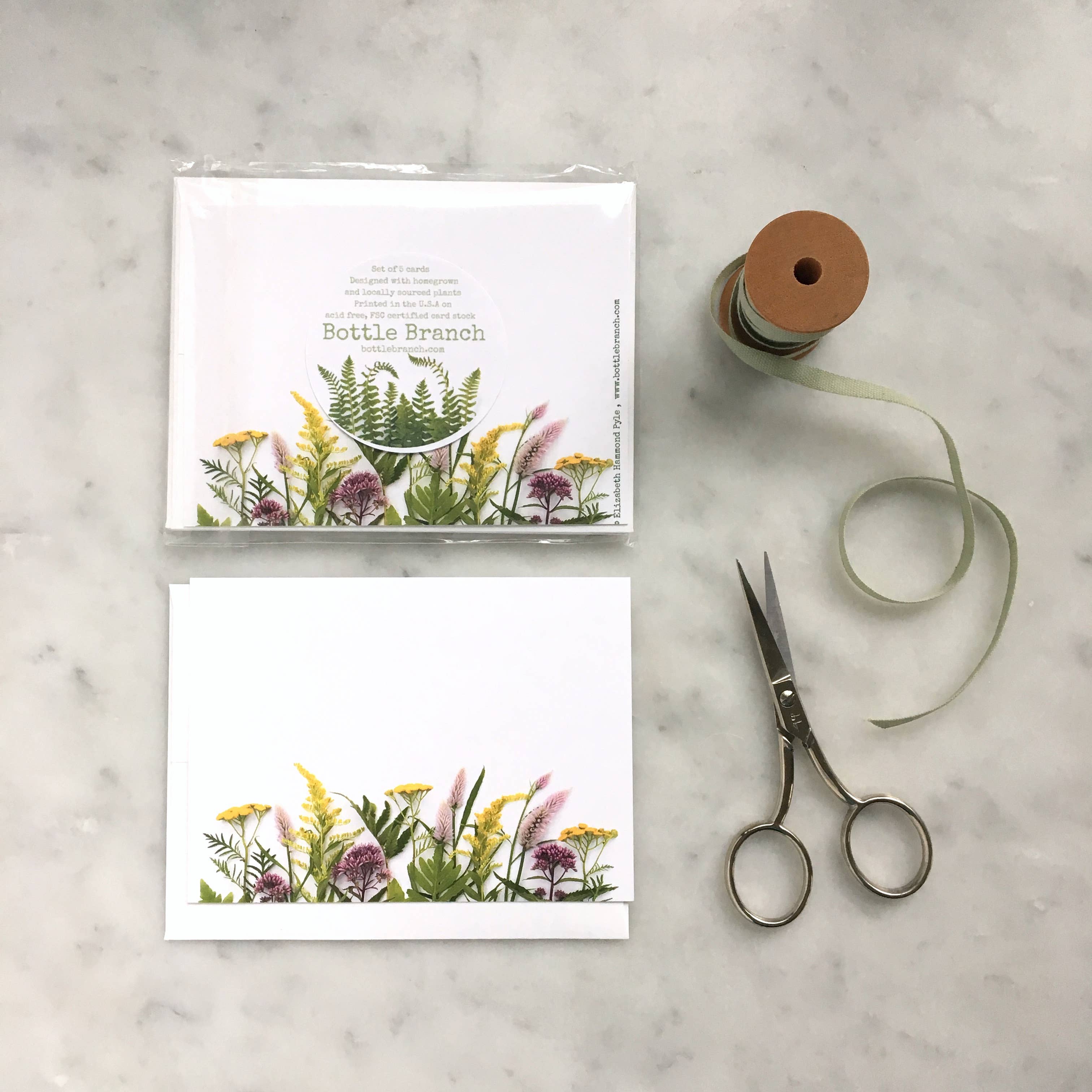 Bottle Branch - Wholesale Briefpapier/indexkaartenset - Platte kaartenset - Wildflowers Of Summer2