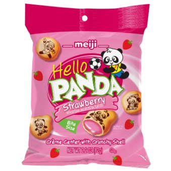iSweet.ca - Wholesale Chocolate Covered Sweets - Meiji Hello Panda - Strawberry 2.2 oz X 6 Units