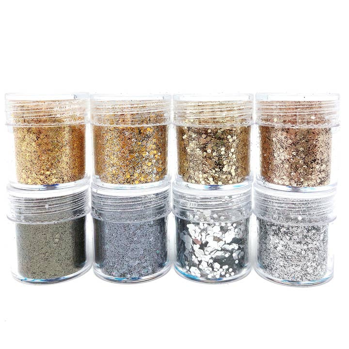Wrapables Chunky Glitter for Hair Face Makeup Nail, 8 Colors for wholesale by Wrapables.com