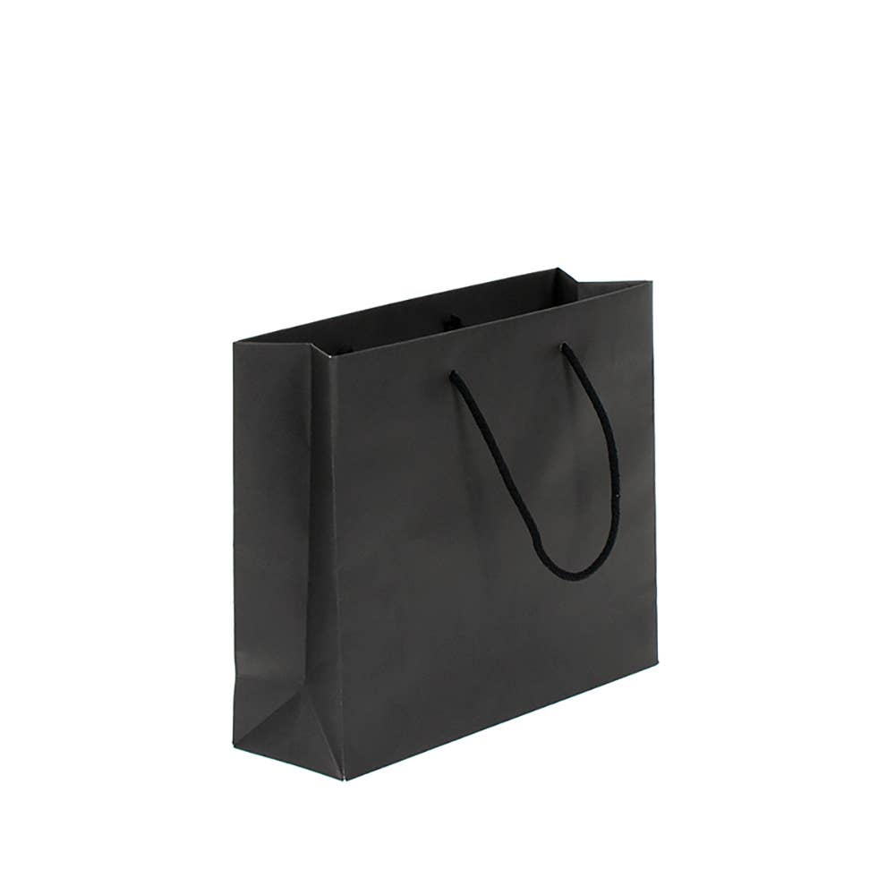 Sable Matte Black Luxury Double-Layer Paper Bag for wholesale on Faire0