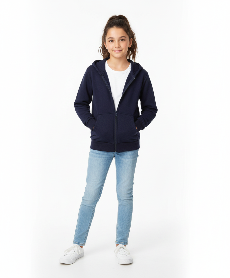 Unik Uniform Hoodie Zipper Jacket Navy for wholesale on Faire4
