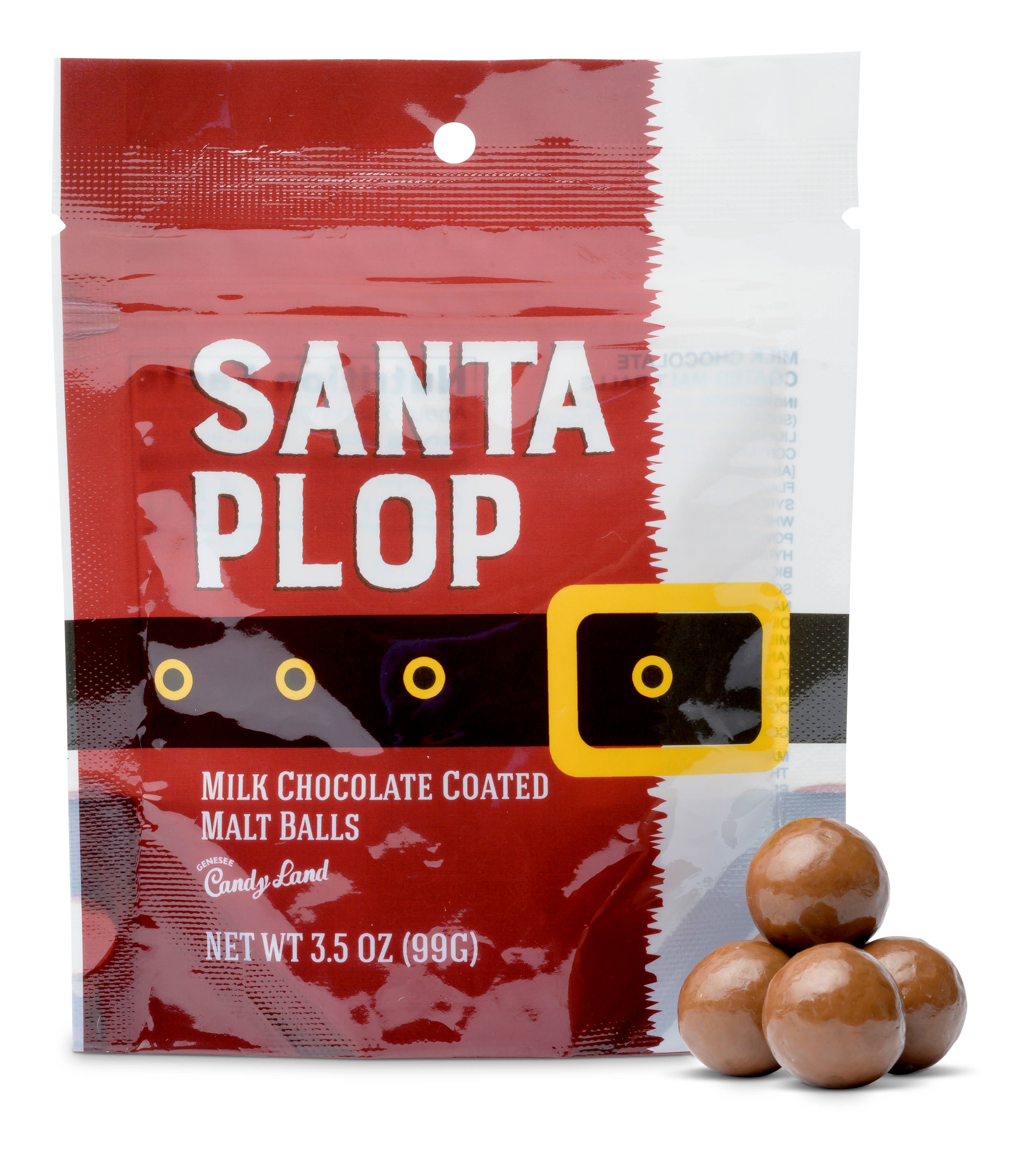Genesee Candy Land - Wholesale Chocolate-covered sweets - Santa Plop (chocolate covered malt balls)1