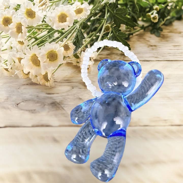 Fluffly Blue Transparent Ring for wholesale by XIABE OFICIAL