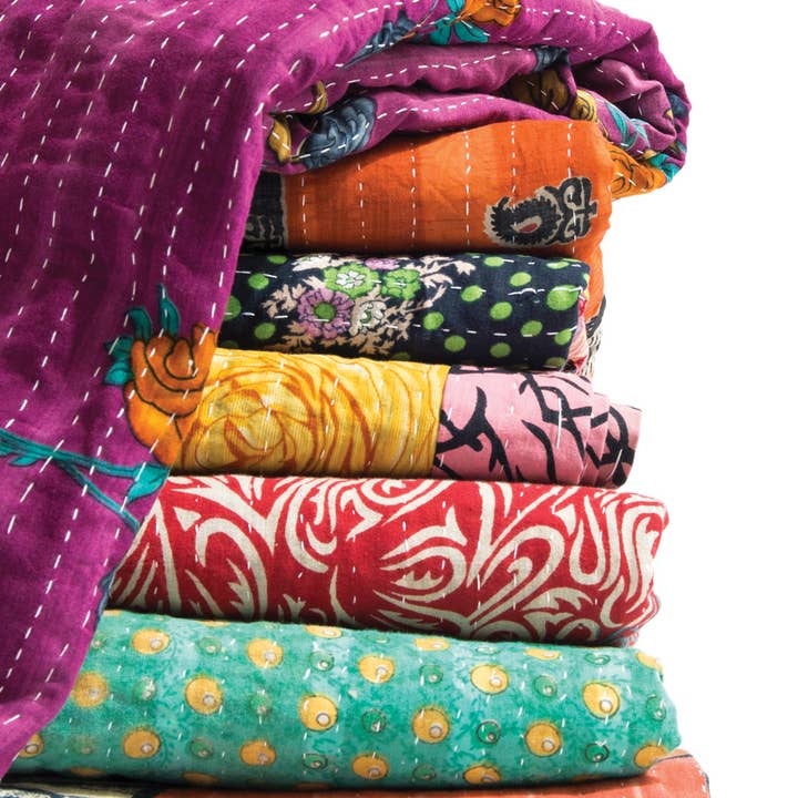 Liv Rocks - Wholesale Quilt - Authentic Vintage Kantha Quilts & Blankets Ethically Sourced1
