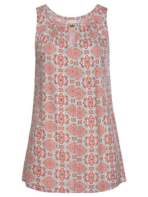 Multi Print LASCANA Women's Printed Keyhole Neckline Top for wholesale on Faire