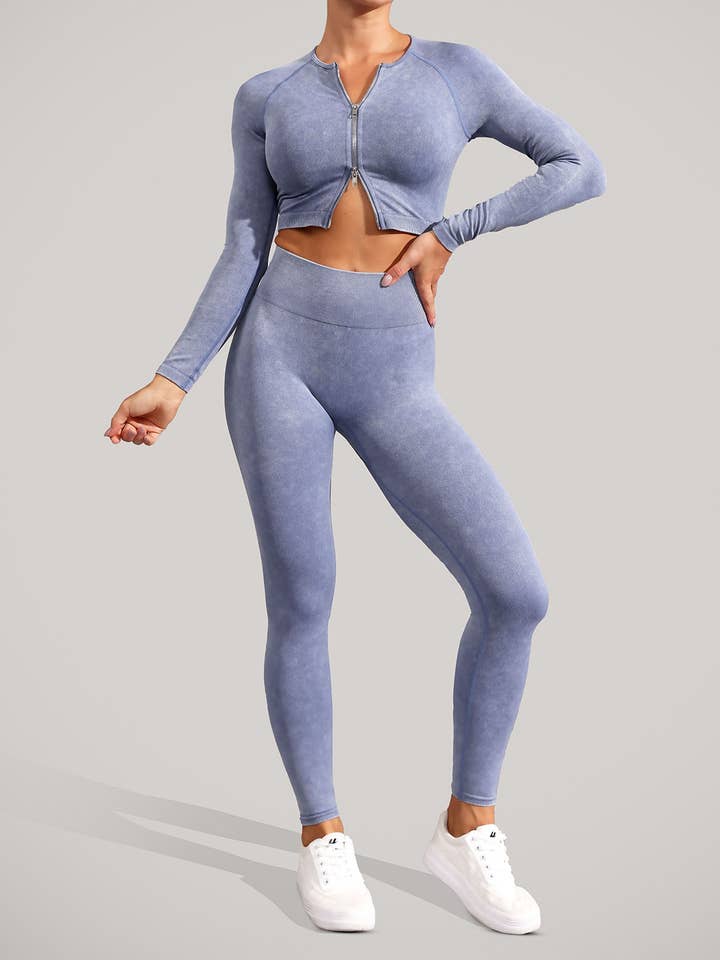 Crave by FW – Engroshandel Sports-/loungeleggings – til kvinder – Højtaljede Tie Dye Yoga Tights Leggings20