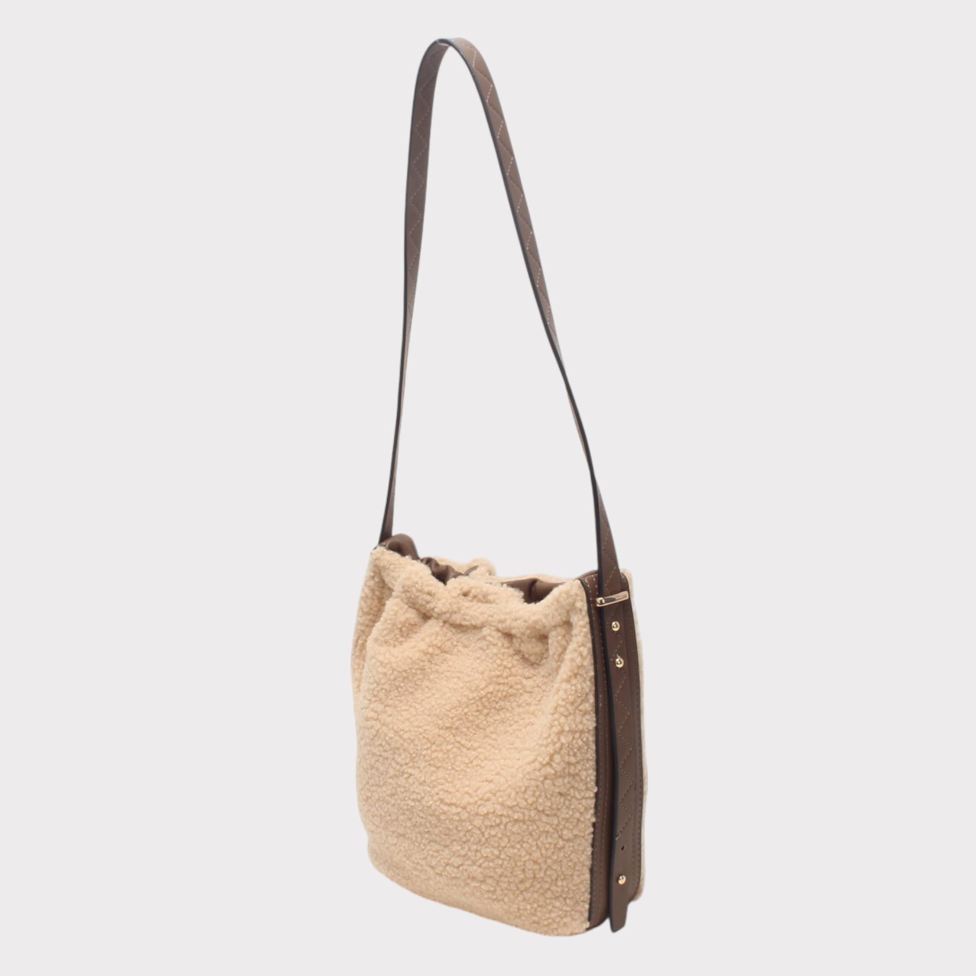 BESTINI - Vente Sac porté épaule – femme - Sac sceau mouton, avec serrage et fermoir aimanté2
