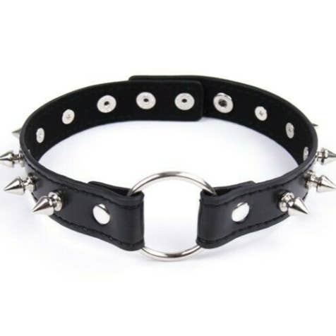 Stylex Party - Wholesale Choker/Collar - Gothic Spike Choker sexy halsketting van PU-leer met riemkraag