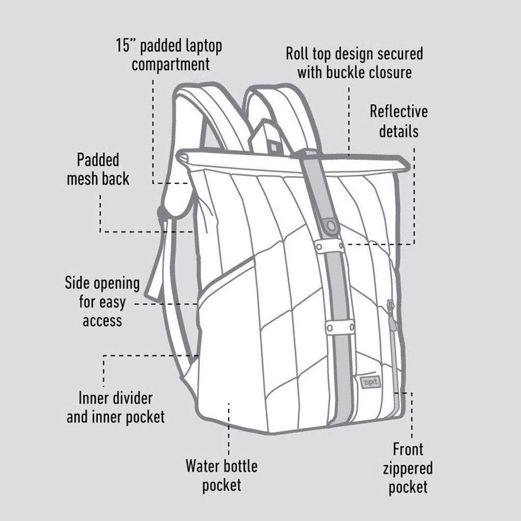 ZIPIT – wholesale Backpack – Unisex – ZIPIT Puffer Backpack6