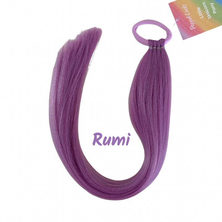 Pónei Pequeno Unicórnio - Rumi Roxo - 18" (sem lantejoulas) por atacado de Poppet Locks