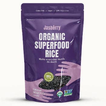 Jasberry Organic Raw Rice 465g for wholesale by Eat Water