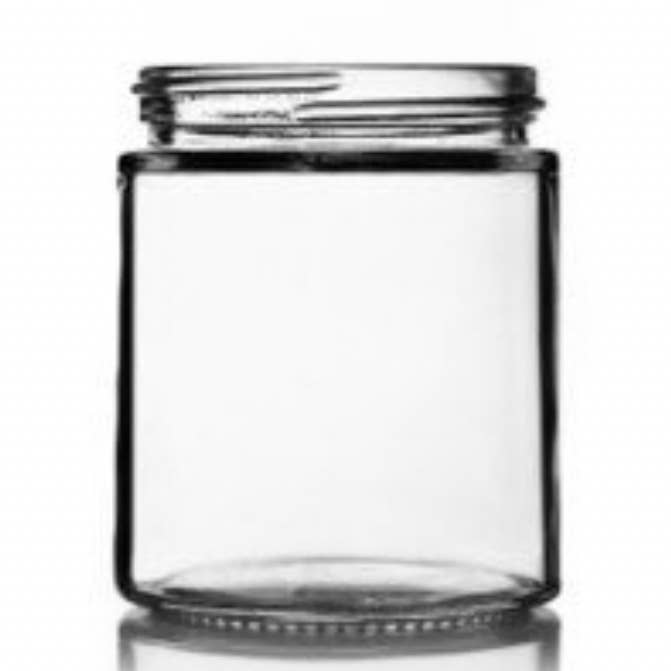 Alpha Honey Health, LLC - Wholesale Jar - 6ounce Glass Jars - food safe with matching black medal lid0