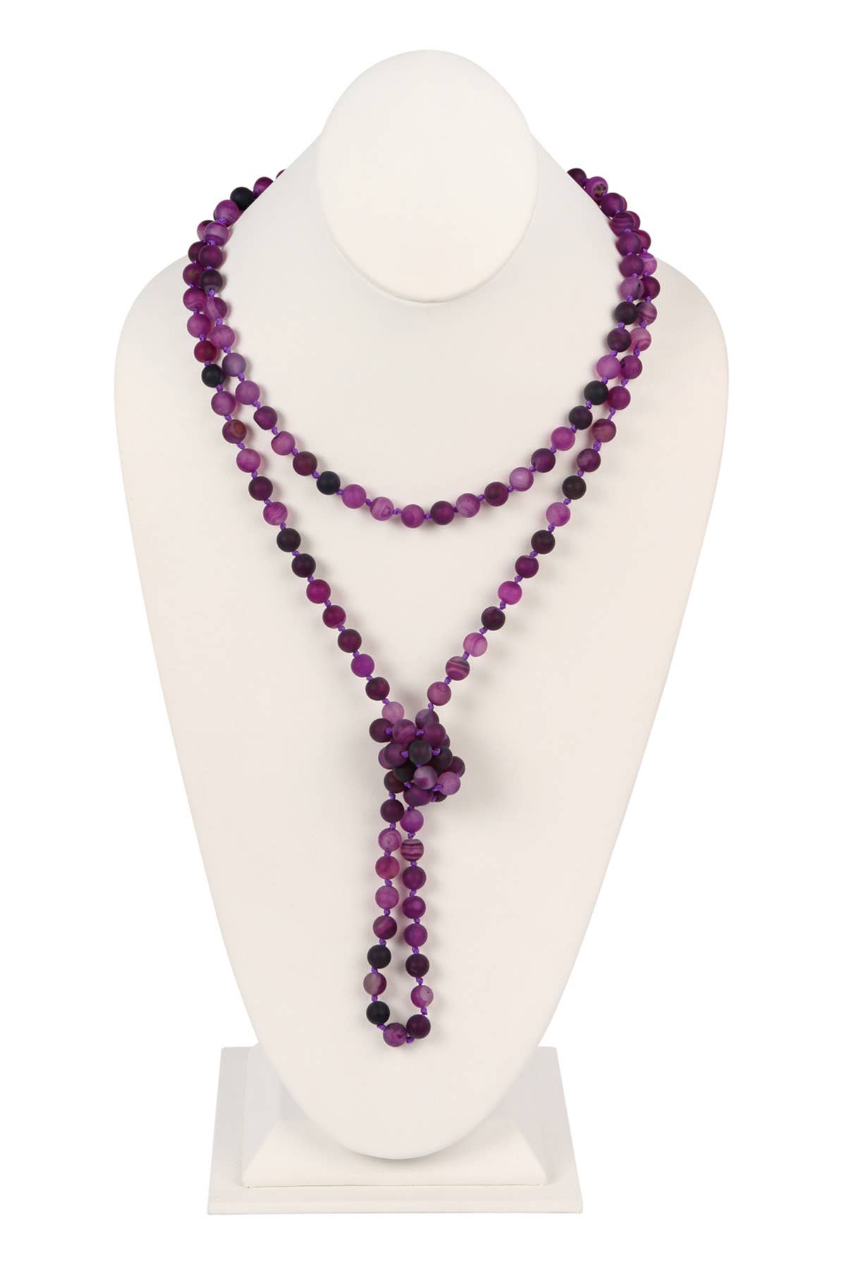 MYS Wholesale Inc - Wholesale Beaded/Pearl Necklace - Natural Stone Hand Knotted Long Necklace7