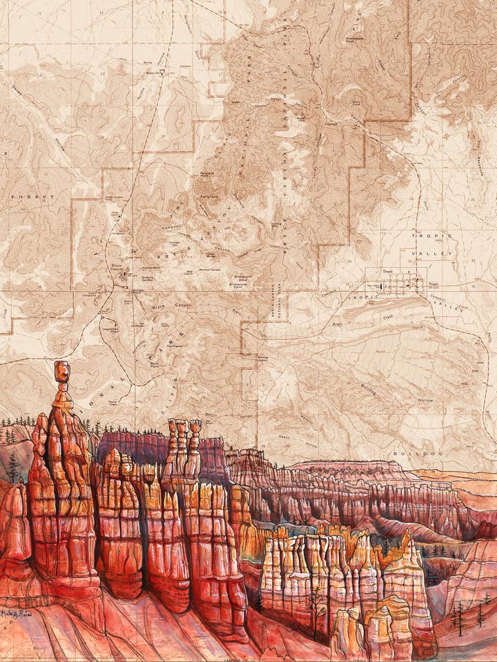 Parc national de Bryce Canyon, Utah Impression artistique encadrée pour la vente par Final Switchback by Katie Jeanne Reim