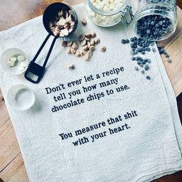 ellembee gift - Wholesale Tea Towel - Don't Let a Recipe tell how many Chocolate Chips tea towels