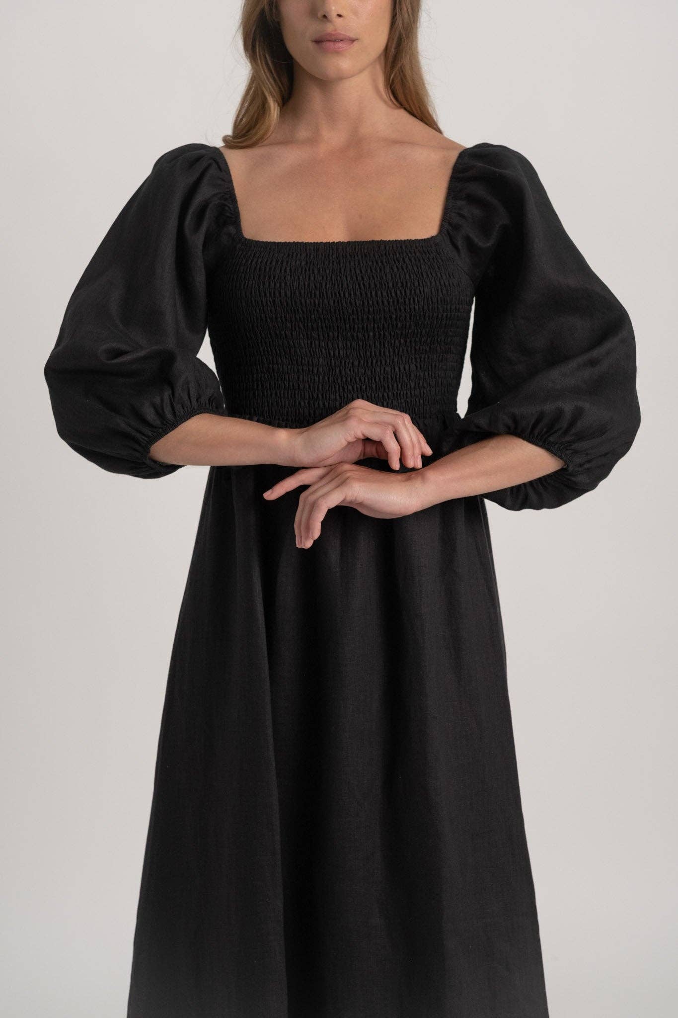 LUXMII - Wholesale Dress - Women's - Agapi Maxi Dress Black2