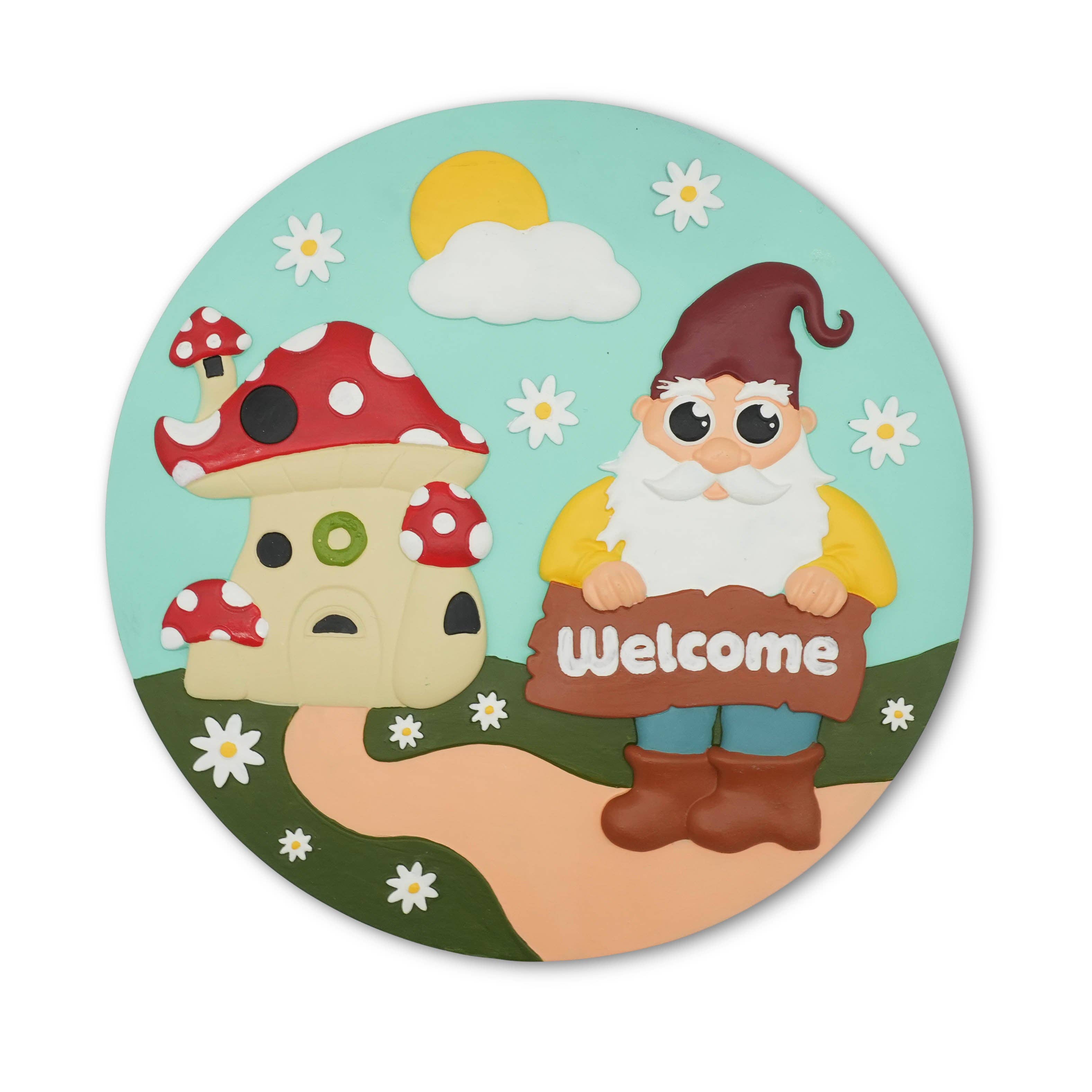 Happy Cow Lawn Decor - Wholesale Stepping Stone - “Welcome Gnome” Garden Stepping Stone2