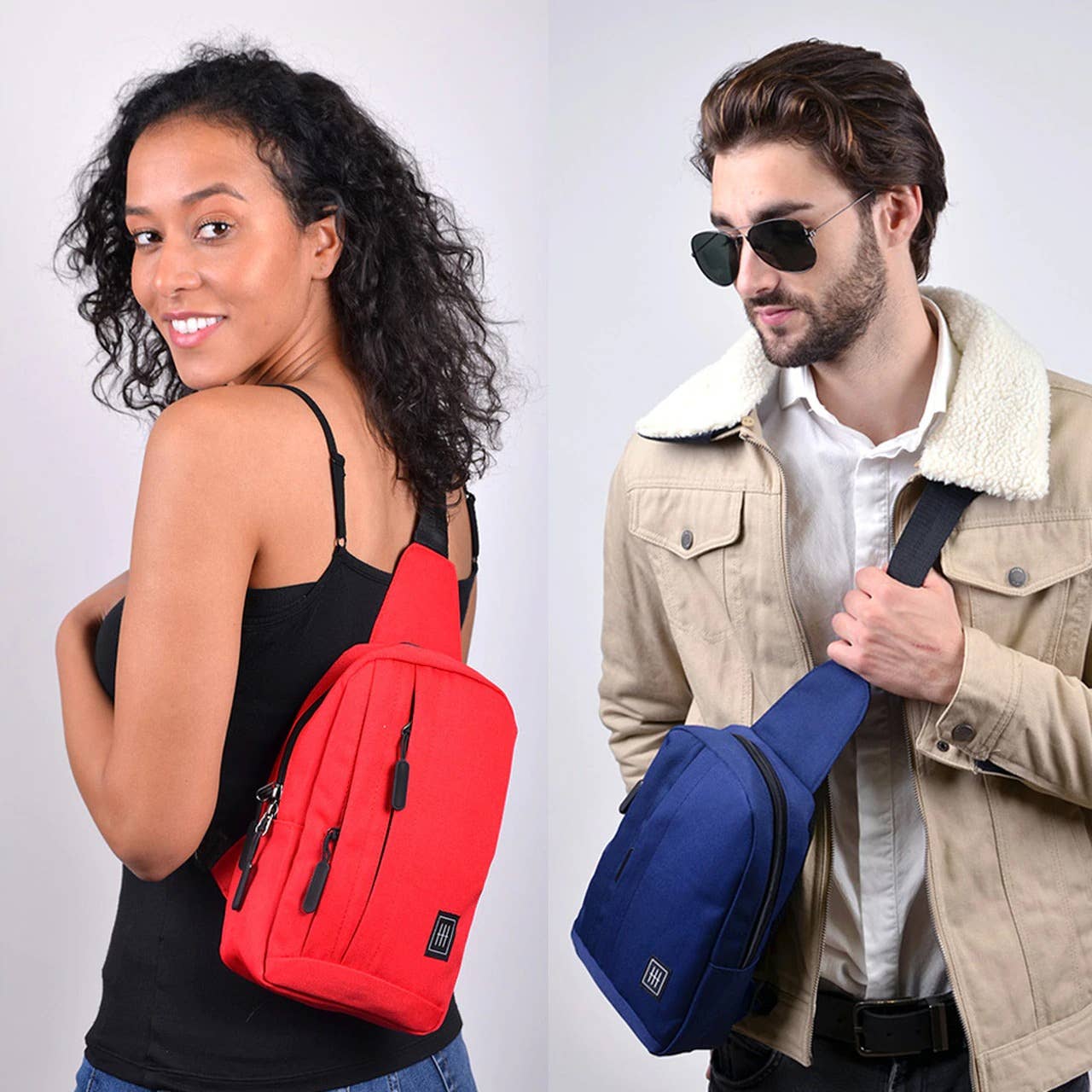 Selini New York - Wholesale Crossbody Bag - Unisex - Crossbody Sling Bag with Reversible Strap - FBG18511